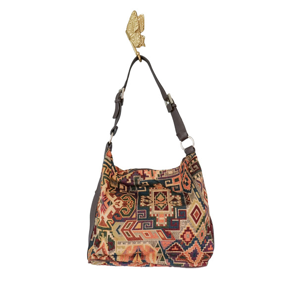 Sonoma Tapestry Carpet Aztec Hobo Shoulder Bag 12" Boho Cottagecore Whimsigoth - Picture 2 of 16